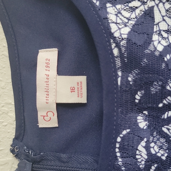 Navy Blue & White Dress - Picture 4 of 8